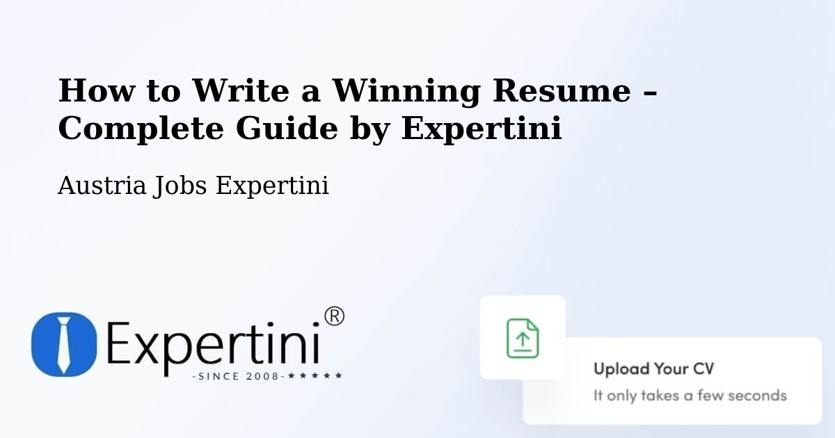Resume Writing Guide for Job Seekers – Itter - Itter, Austria Jobs Expertini